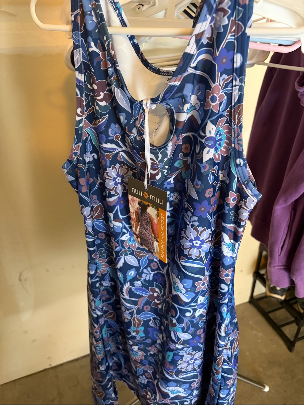 nuu muu Blue Floral Tank Dress